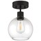Access Lighting Port Nine Burgundy, Burgundy LED SemiFlush, Matte Black Finish, Clear Glass 63148LEDDLP-MBL/CLR - alternate 3